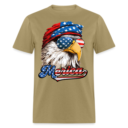 Merica Eagle T-Shirt Color: khaki