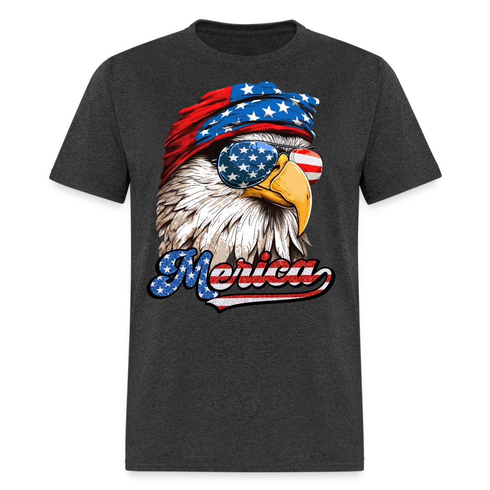 Merica Eagle T-Shirt Color: heather black