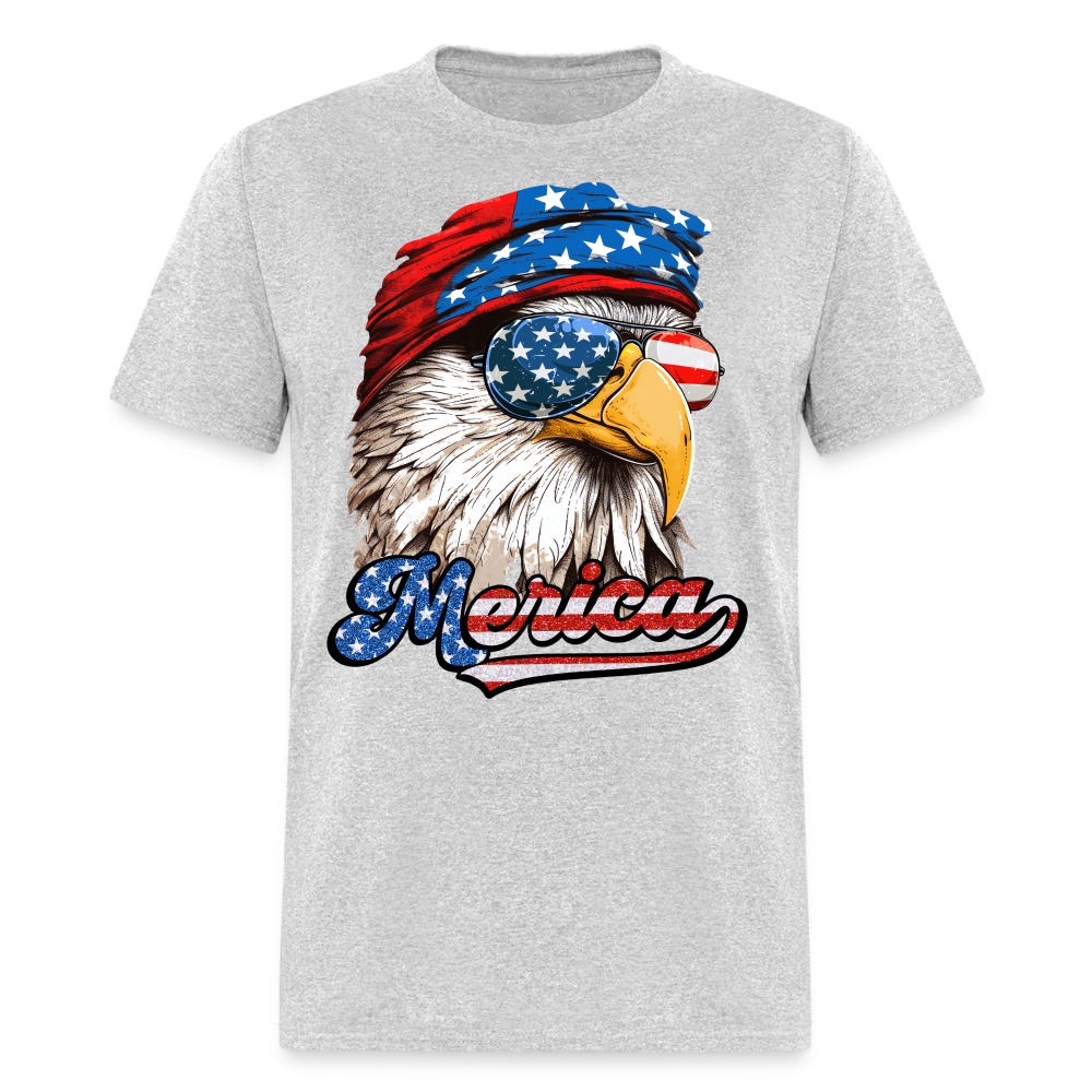 Merica Eagle T-Shirt Color: heather gray