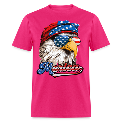 Merica Eagle T-Shirt Color: fuchsia