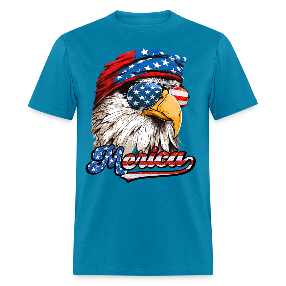 Merica Eagle T-Shirt Color: turquoise