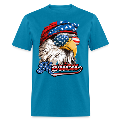 Merica Eagle T-Shirt Color: turquoise