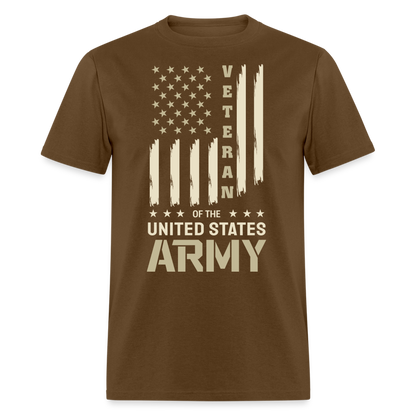 Veteran of the United States Army T-Shirt Color: brown