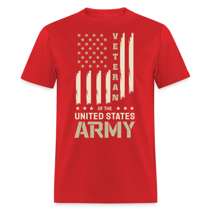 Veteran of the United States Army T-Shirt Color: red