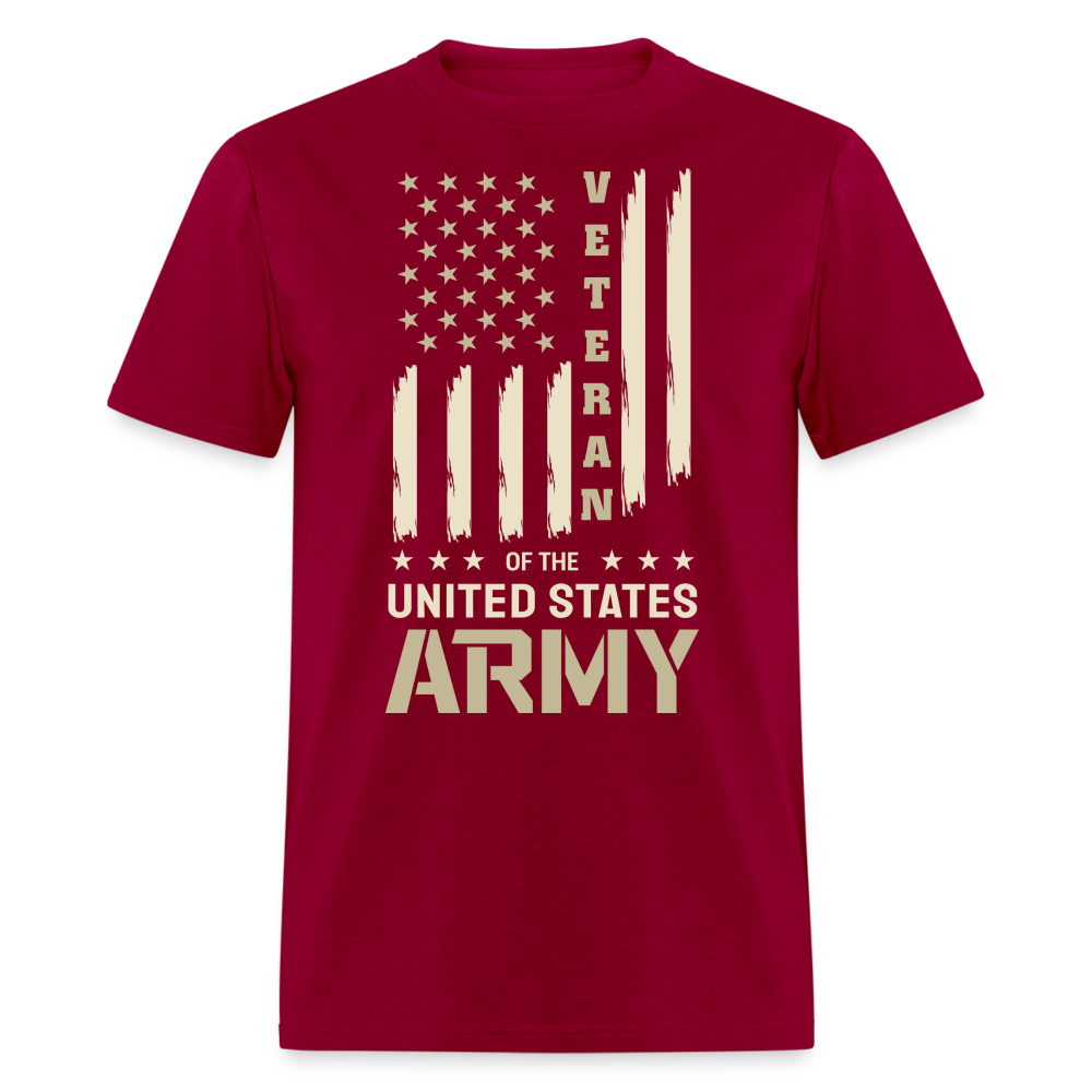 Veteran of the United States Army T-Shirt Color: dark red