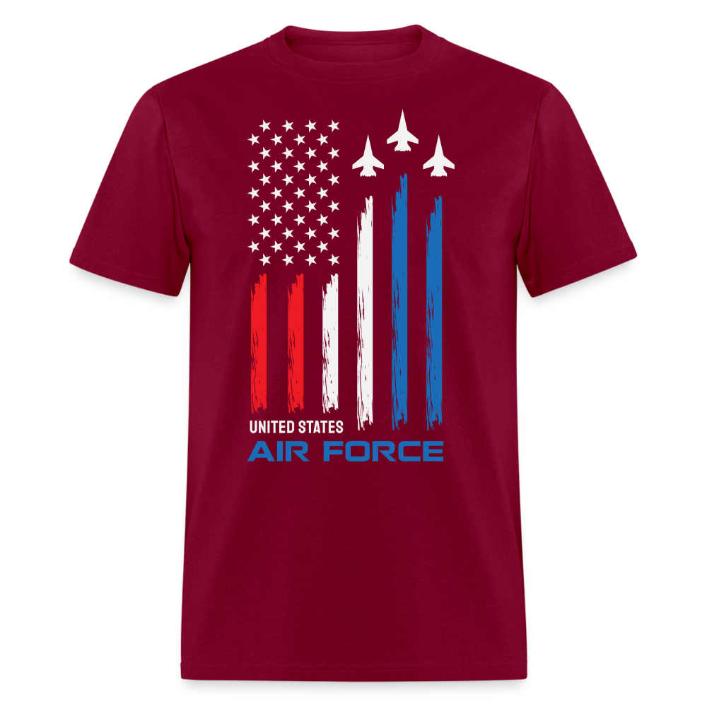 United States Air Force T-Shirt Color: burgundy