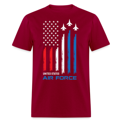 United States Air Force T-Shirt Color: dark red