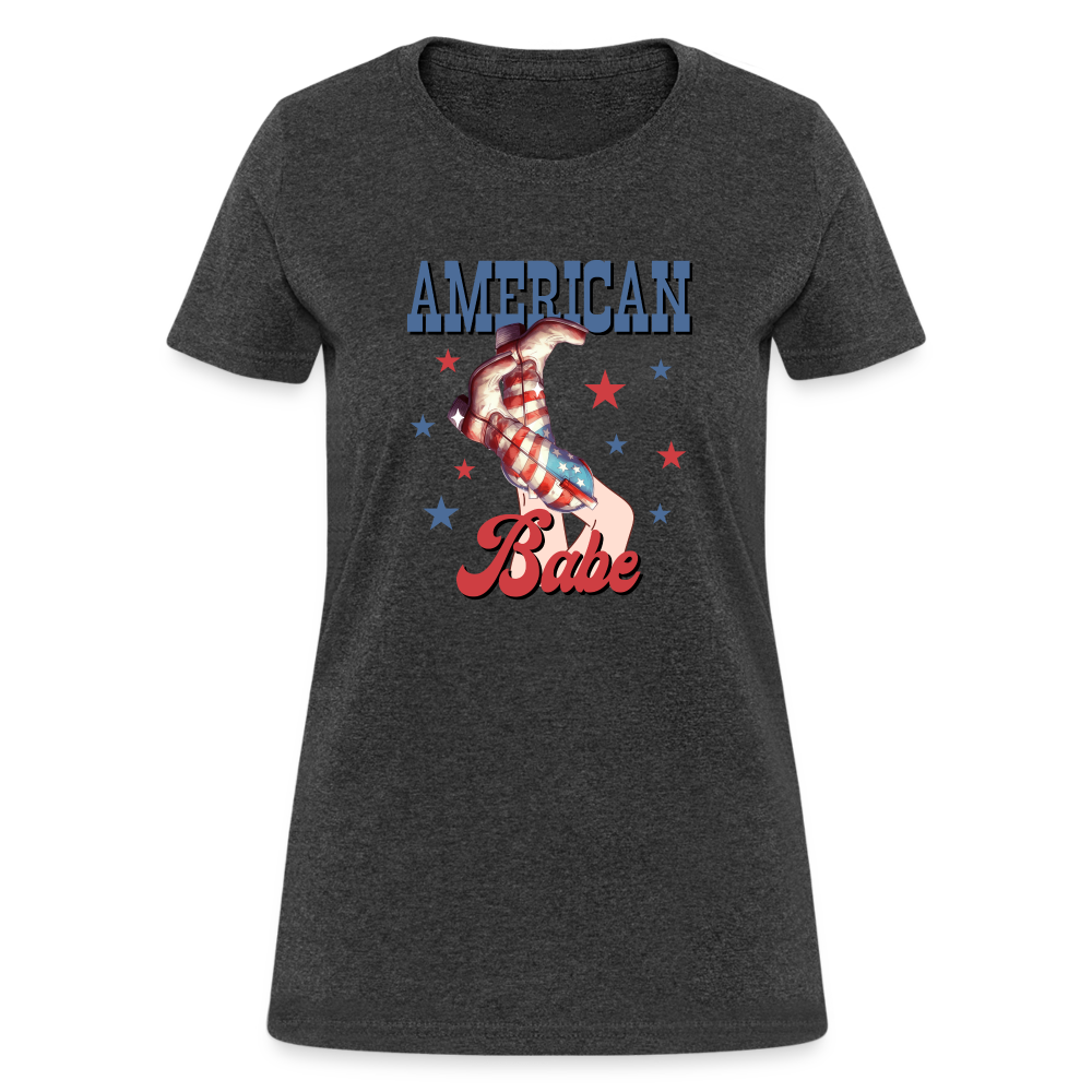 American Babe T-Shirt Color: heather black