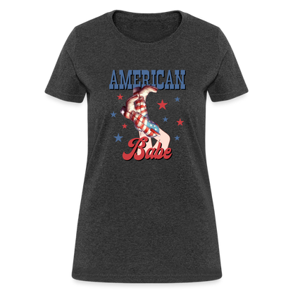 American Babe T-Shirt Color: heather black