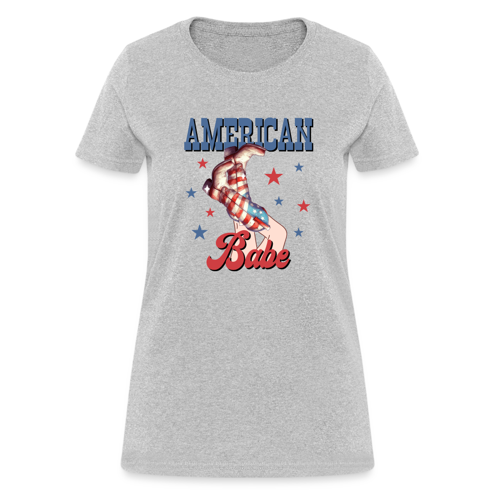American Babe T-Shirt Color: heather gray