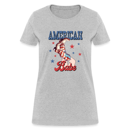 American Babe T-Shirt Color: heather gray