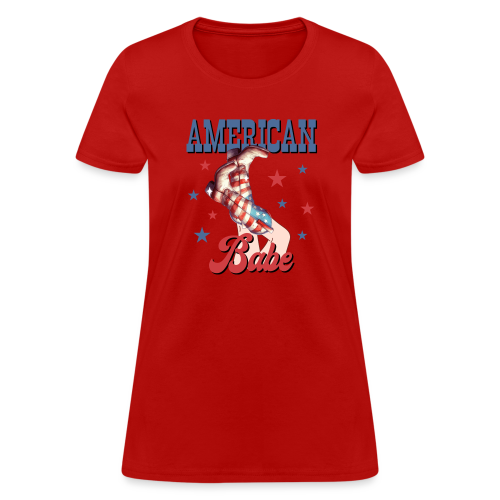 American Babe T-Shirt Color: red