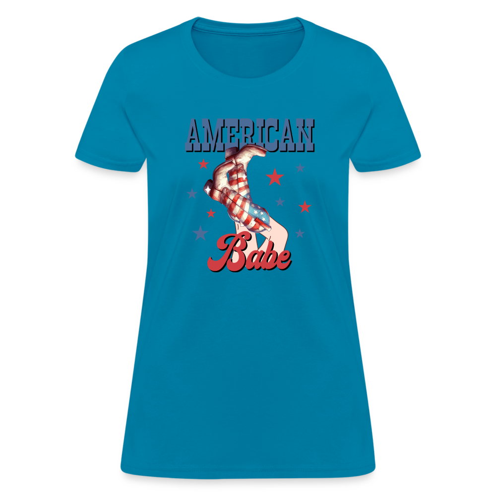 American Babe T-Shirt Color: turquoise
