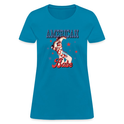 American Babe T-Shirt Color: turquoise