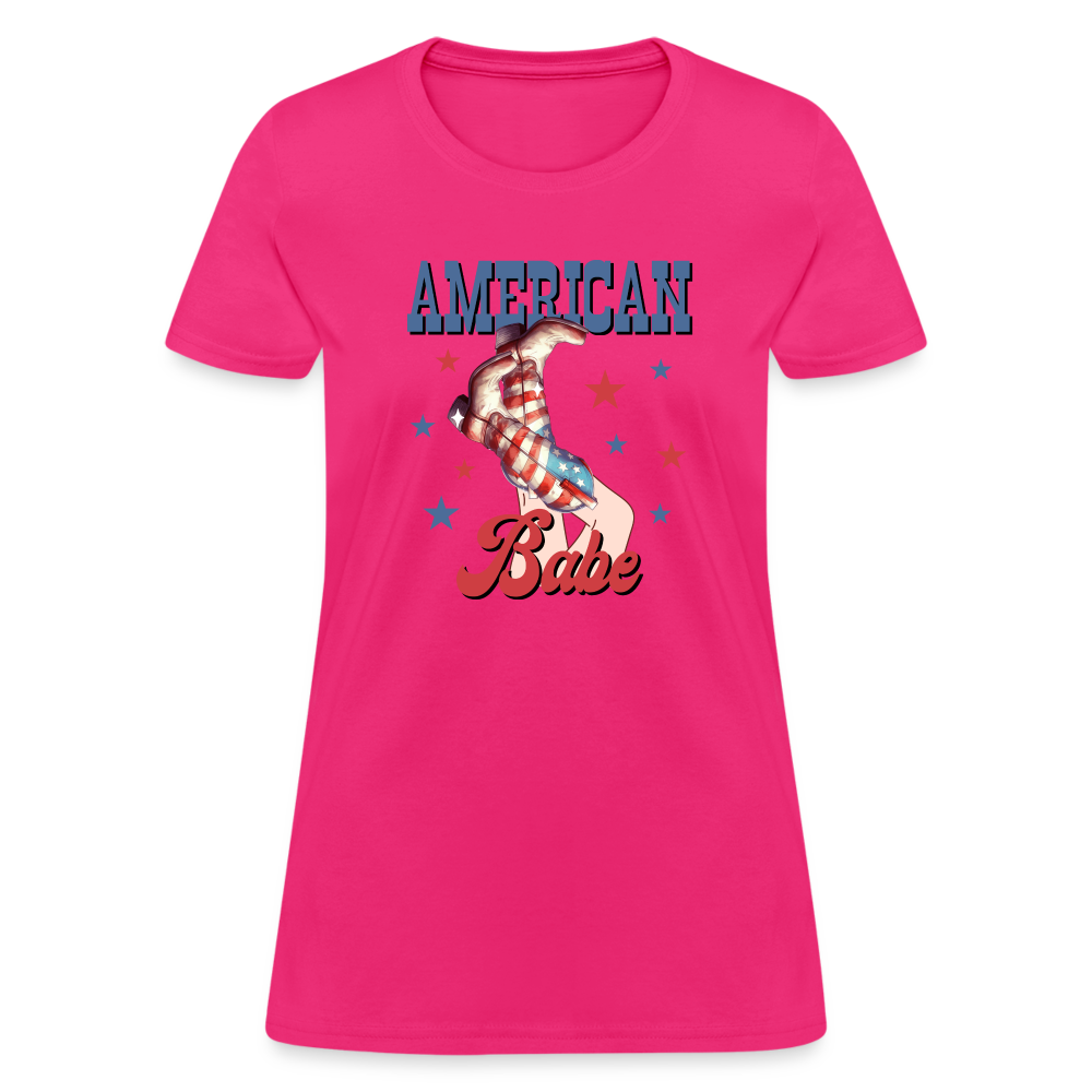 American Babe T-Shirt Color: fuchsia