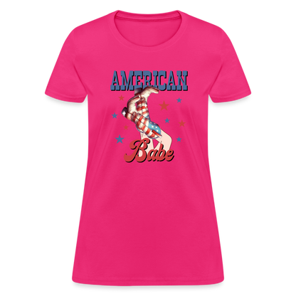 American Babe T-Shirt Color: fuchsia