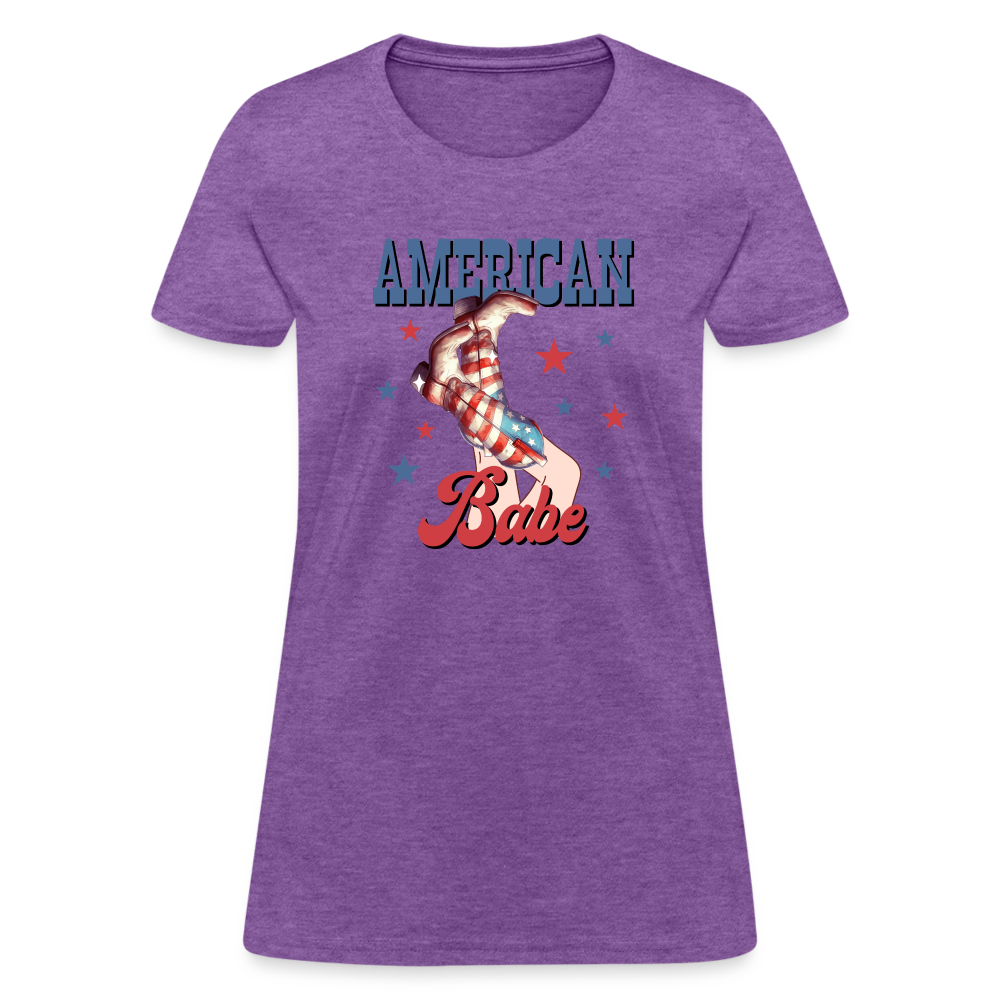 American Babe T-Shirt Color: purple heather