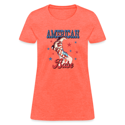 American Babe T-Shirt Color: heather coral