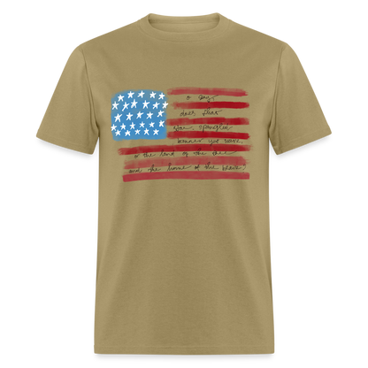 Pledge of Allegiance T-Shirt Color: khaki