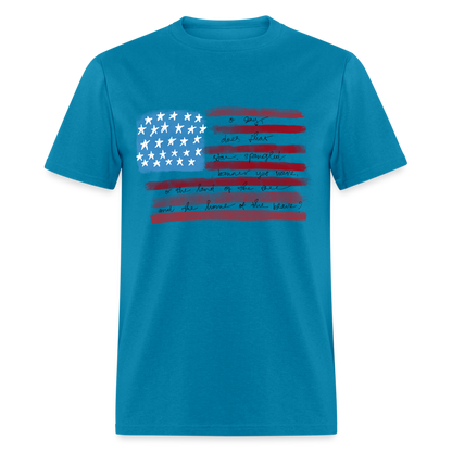 Pledge of Allegiance T-Shirt Color: turquoise