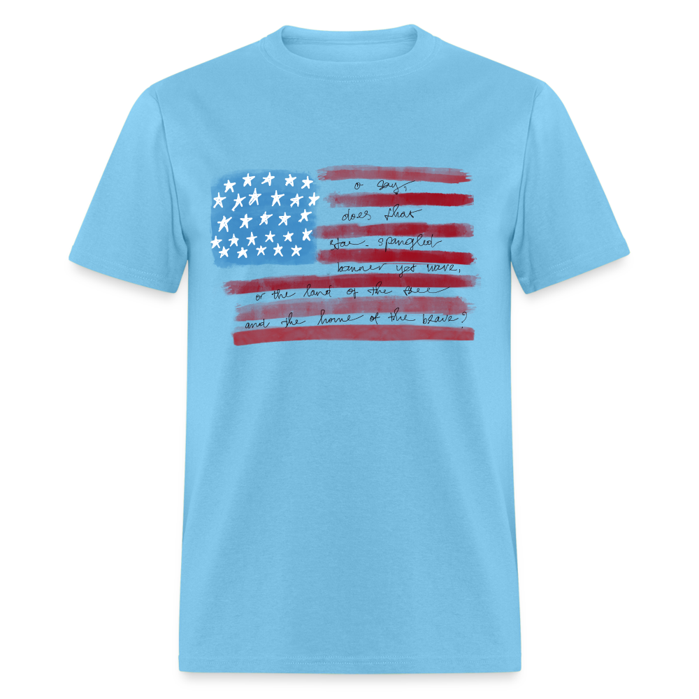 Pledge of Allegiance T-Shirt Color: aquatic blue