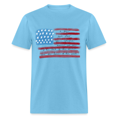 Pledge of Allegiance T-Shirt Color: aquatic blue