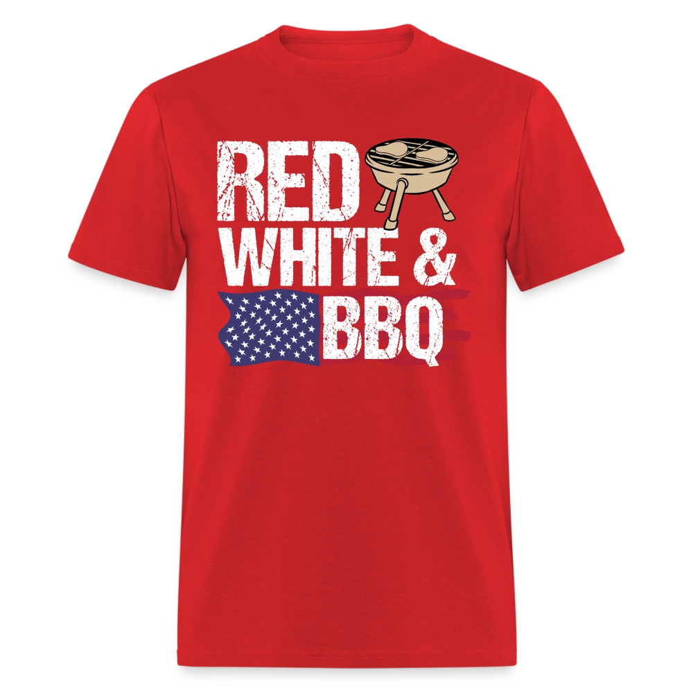 Red White & BBQ T-Shirt 4th of July Color: red