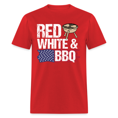 Red White & BBQ T-Shirt 4th of July Color: red