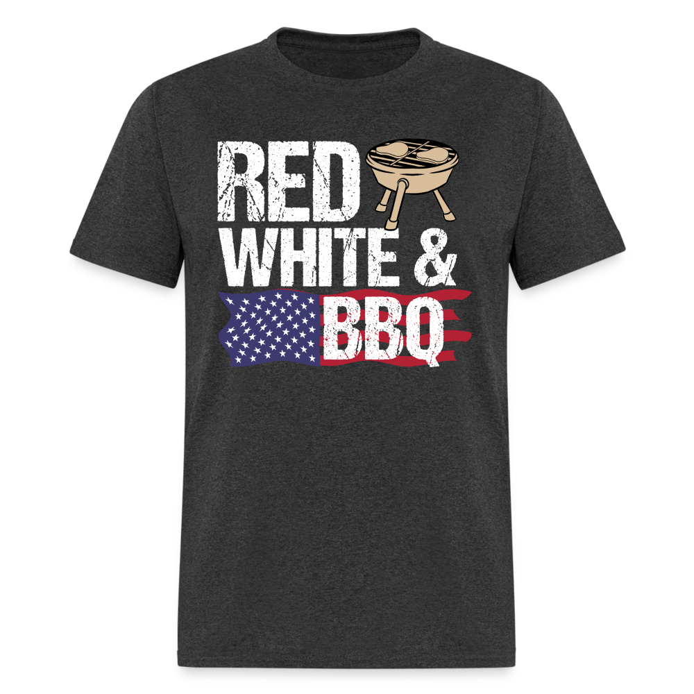 Red White & BBQ T-Shirt 4th of July Color: heather black