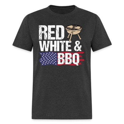 Red White & BBQ T-Shirt 4th of July Color: heather black