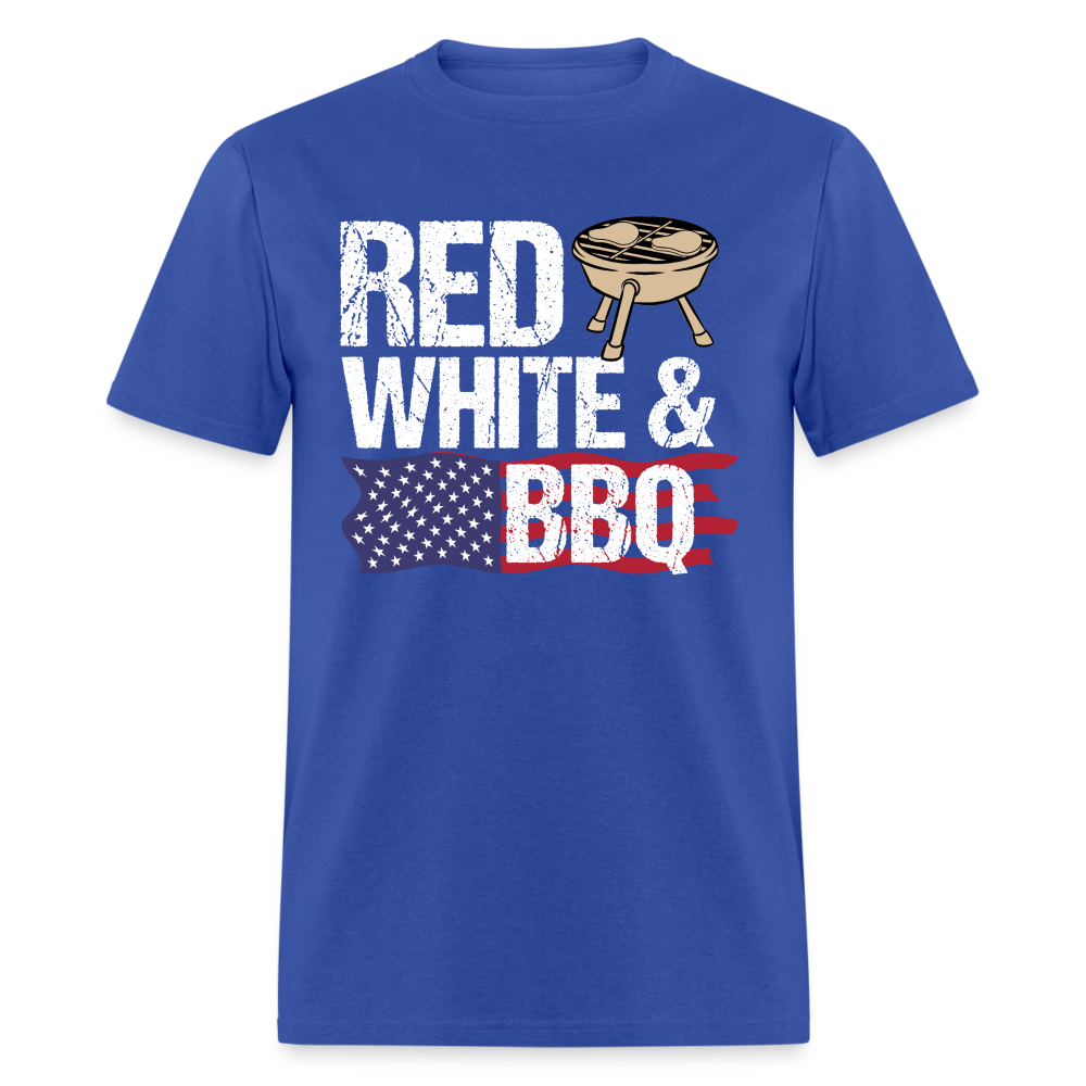 Red White & BBQ T-Shirt 4th of July Color: royal blue