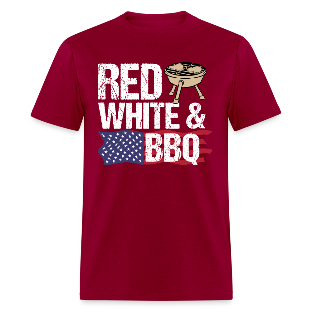 Red White & BBQ T-Shirt 4th of July Color: dark red