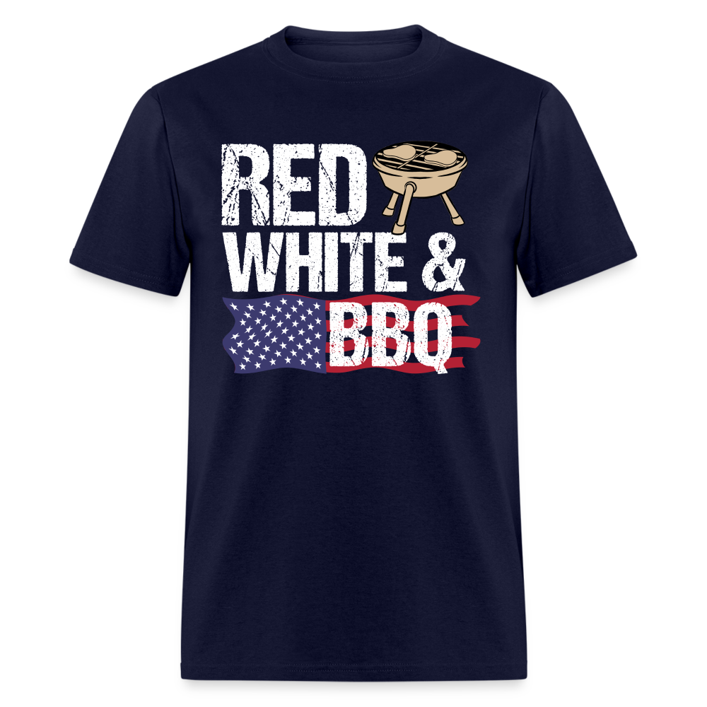 Red White & BBQ T-Shirt 4th of July Color: navy