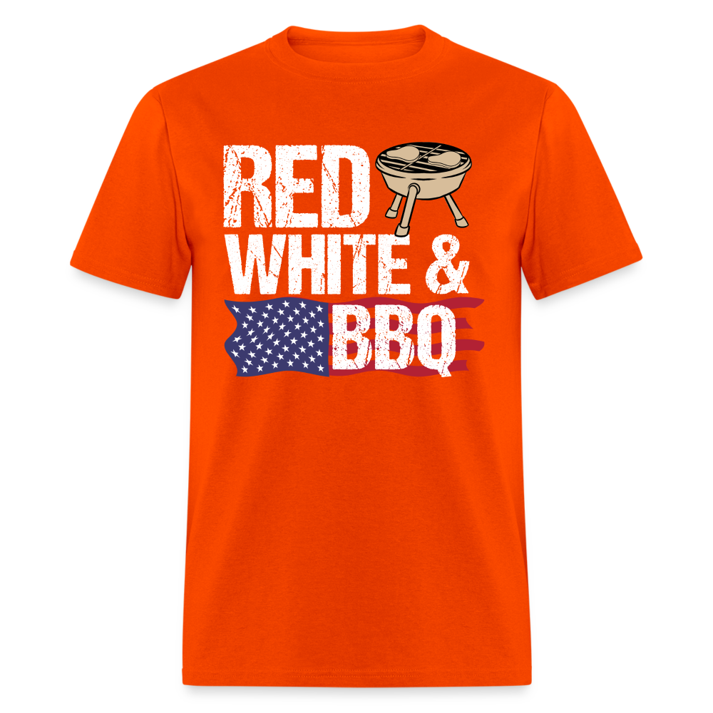 Red White & BBQ T-Shirt 4th of July Color: orange