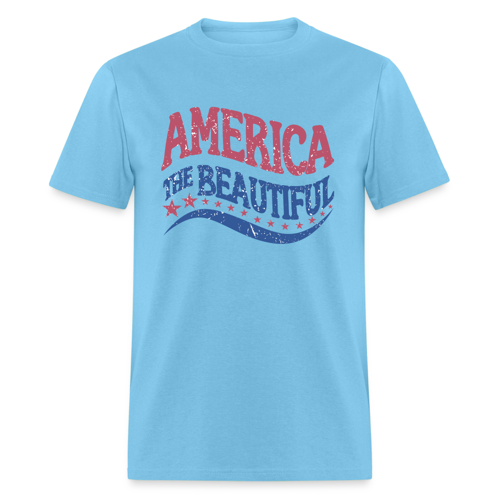 American The Beautiful T-Shirt Color: aquatic blue