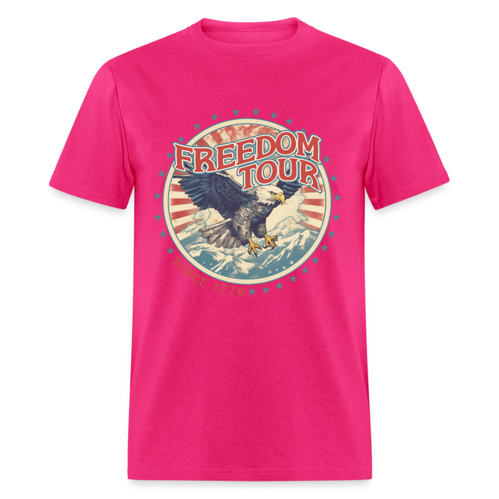 Freedom Tour Since 1776 T-Shirt Color: fuchsia