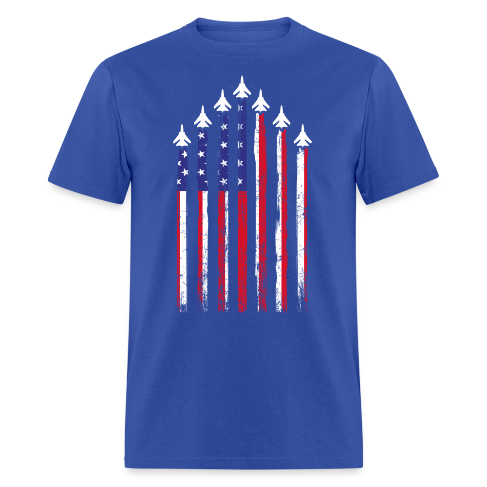 US Air Force American Flag T-Shirt Color: royal blue