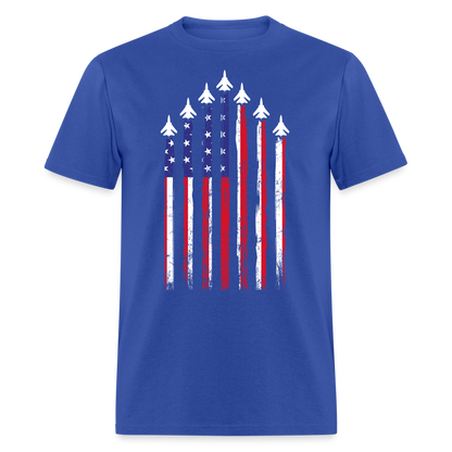 US Air Force American Flag T-Shirt Color: royal blue