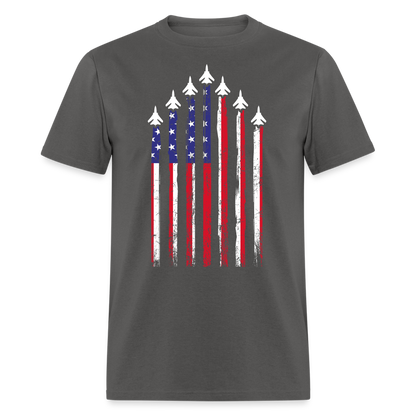 US Air Force American Flag T-Shirt Color: charcoal