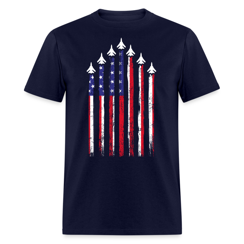 US Air Force American Flag T-Shirt Color: navy