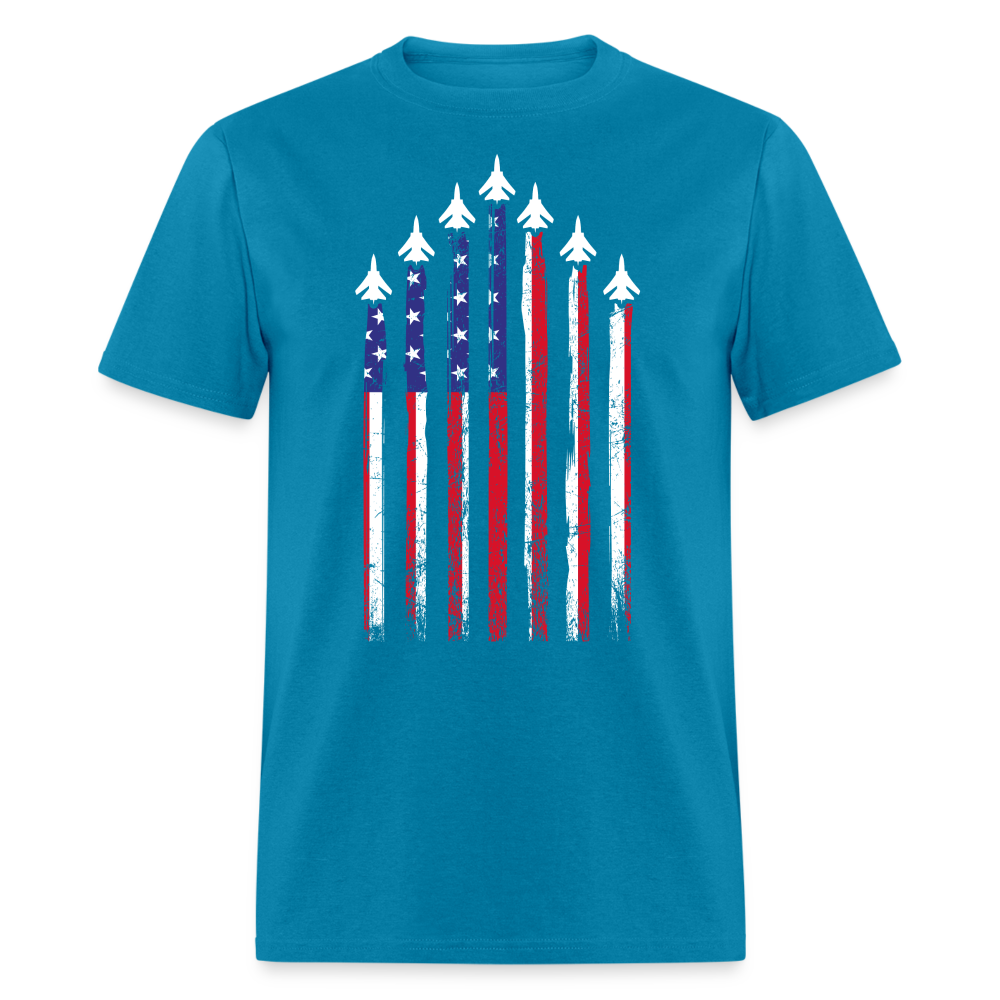 US Air Force American Flag T-Shirt Color: turquoise