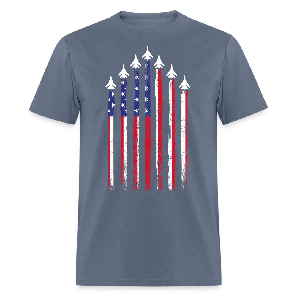 US Air Force American Flag T-Shirt Color: denim