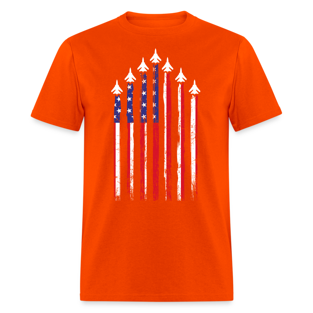US Air Force American Flag T-Shirt Color: orange