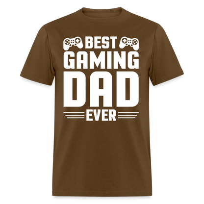Best Gaming Dad Ever T-Shirt Color: brown