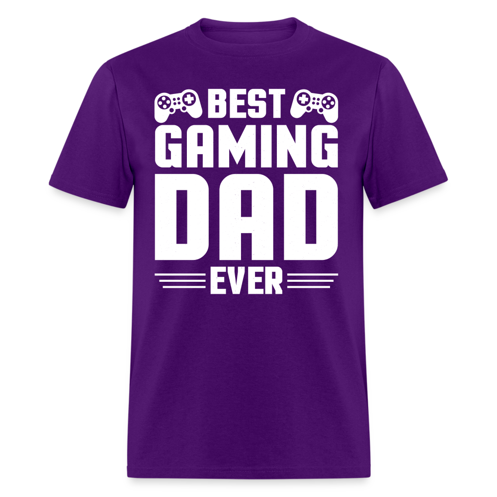 Best Gaming Dad Ever T-Shirt Color: purple