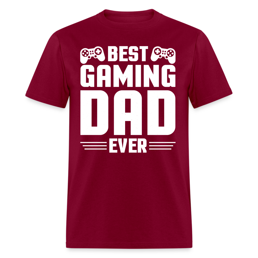 Best Gaming Dad Ever T-Shirt Color: burgundy