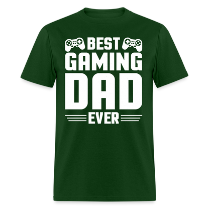 Best Gaming Dad Ever T-Shirt Color: forest green