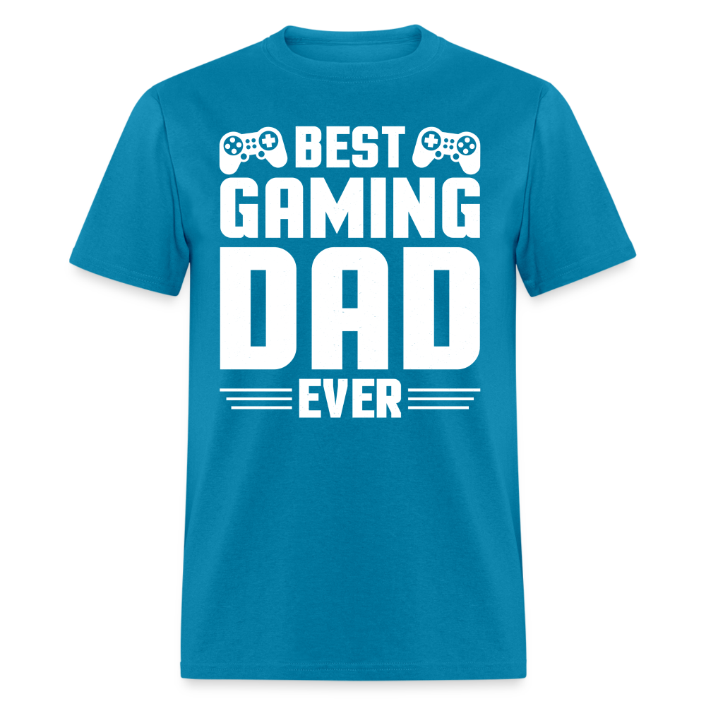 Best Gaming Dad Ever T-Shirt Color: turquoise