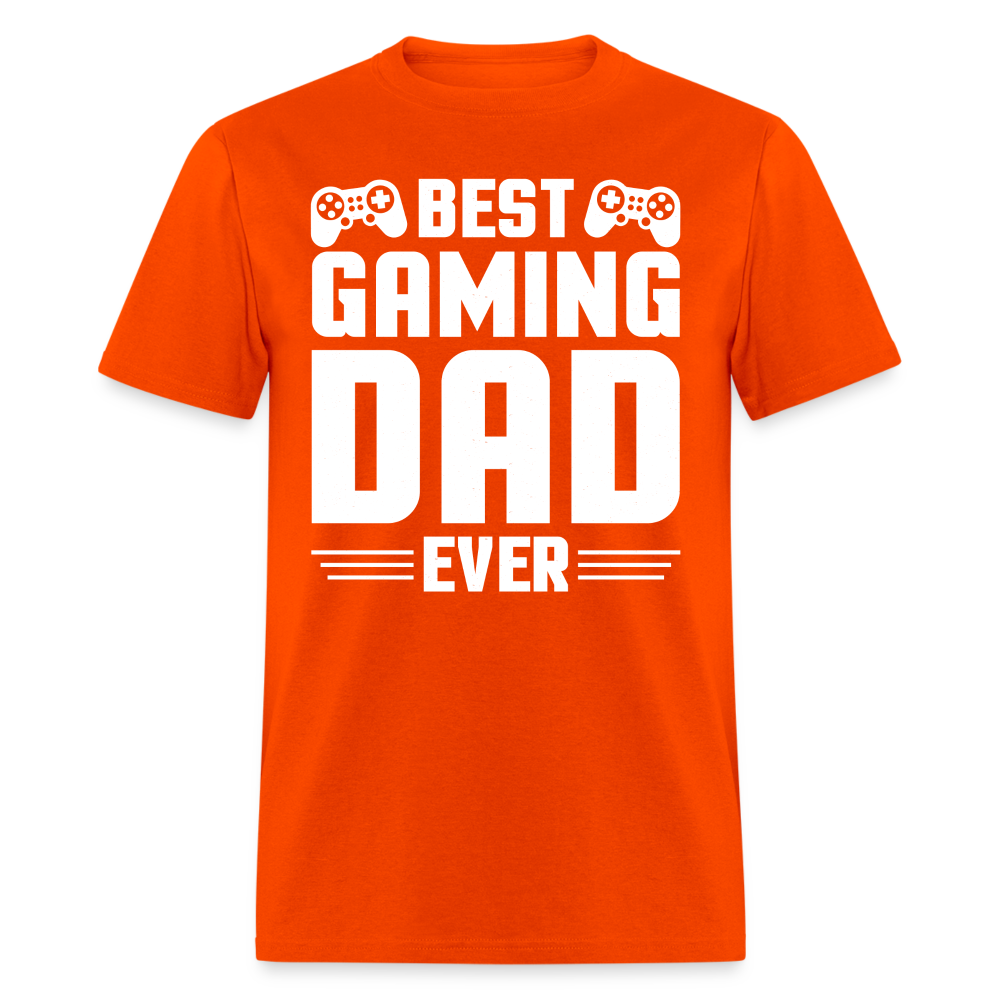 Best Gaming Dad Ever T-Shirt Color: orange
