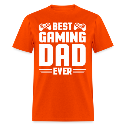Best Gaming Dad Ever T-Shirt Color: orange